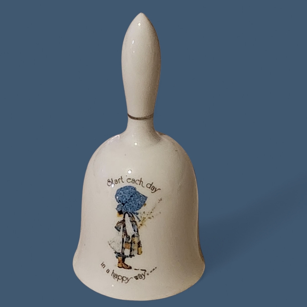 Collectible Bell - Vintage Holly Hobbie Porcelain 5 Inch  Bell